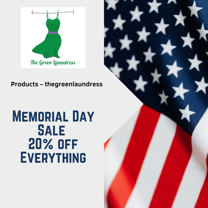 Memorial Day Weekend Sale......20% off everything! Clean healthy...your health matters! #sale